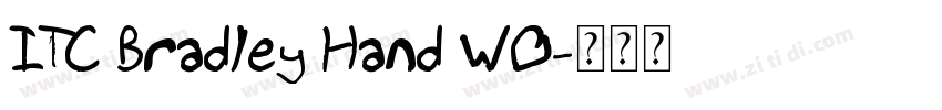ITC Bradley Hand W0字体转换